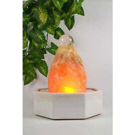 Edelstein Kugelbrunnen Natural Orange Calcit