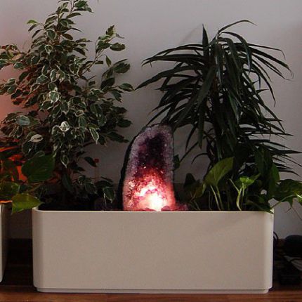 Zimmerbrunnen Amethyst Brasil mit Hydrokultur Pflanzen