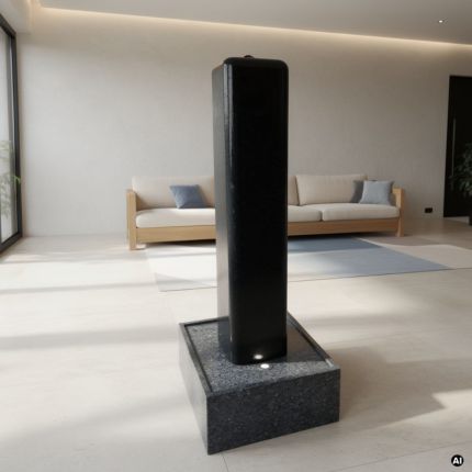 Granit Wassersäule Nero Assoluto II